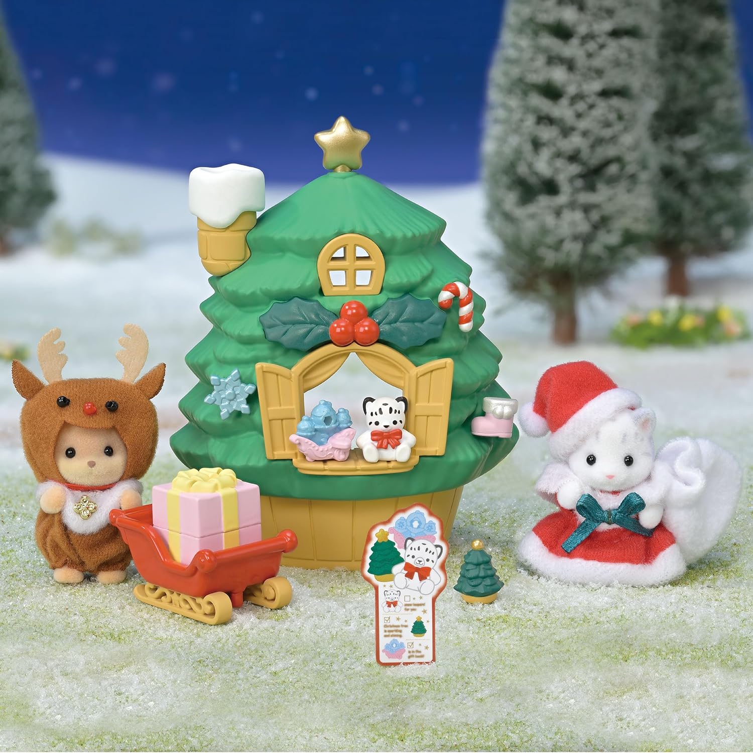 05822 Sylvanian Families La Casa di Babbo Natale Set Natalizio con Personaggi