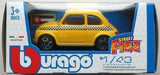 *  Bburago Street Fire - Fiat 500Gialla Taxi  gialla - Scala 1:43