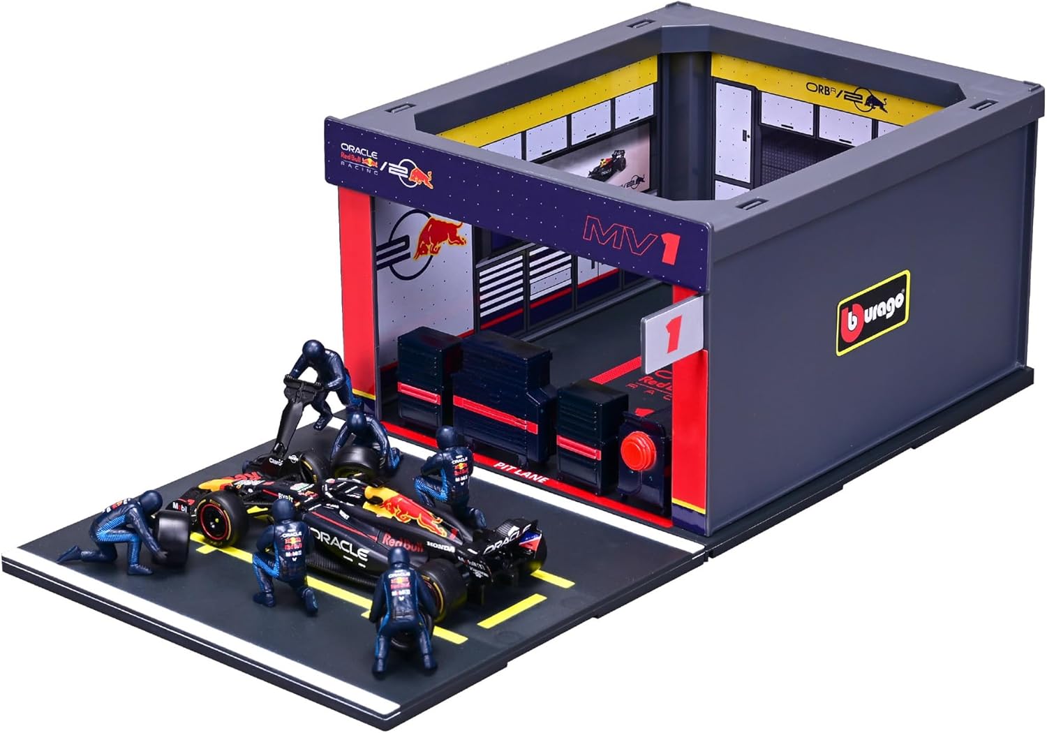 18-38453 Bburago Bburago Red Bull RB20 Verstappen Pit Stop 1:43  F1 2024