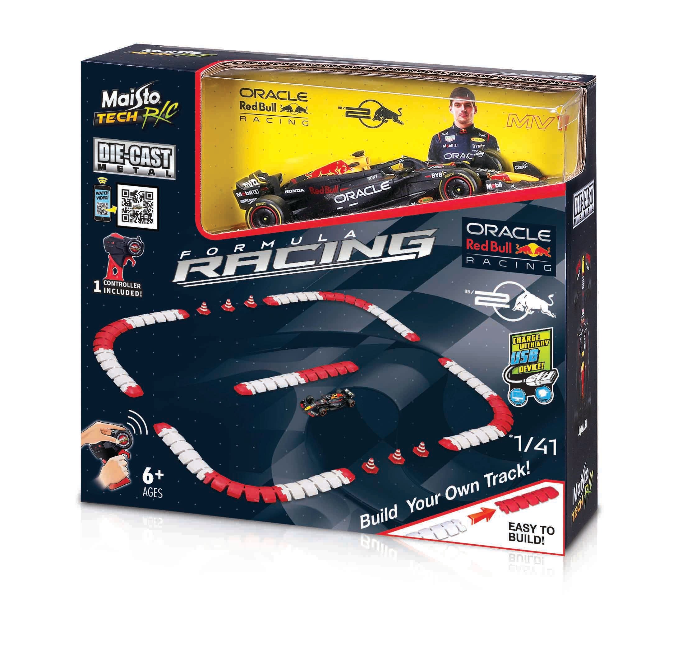*82672 Bburago Maisto Tech RC Red Bull RB20 F1 1:41 con Tracciato  Radiocomando