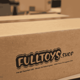 Scatola rigida FullToys.shop in cartone kraft  imballo resistente con logo