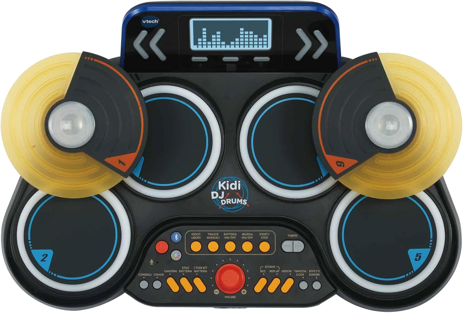 VTech Kidi DJ Drums Batteria Elettronica per Bambini con Luci Bluetooth e Microf