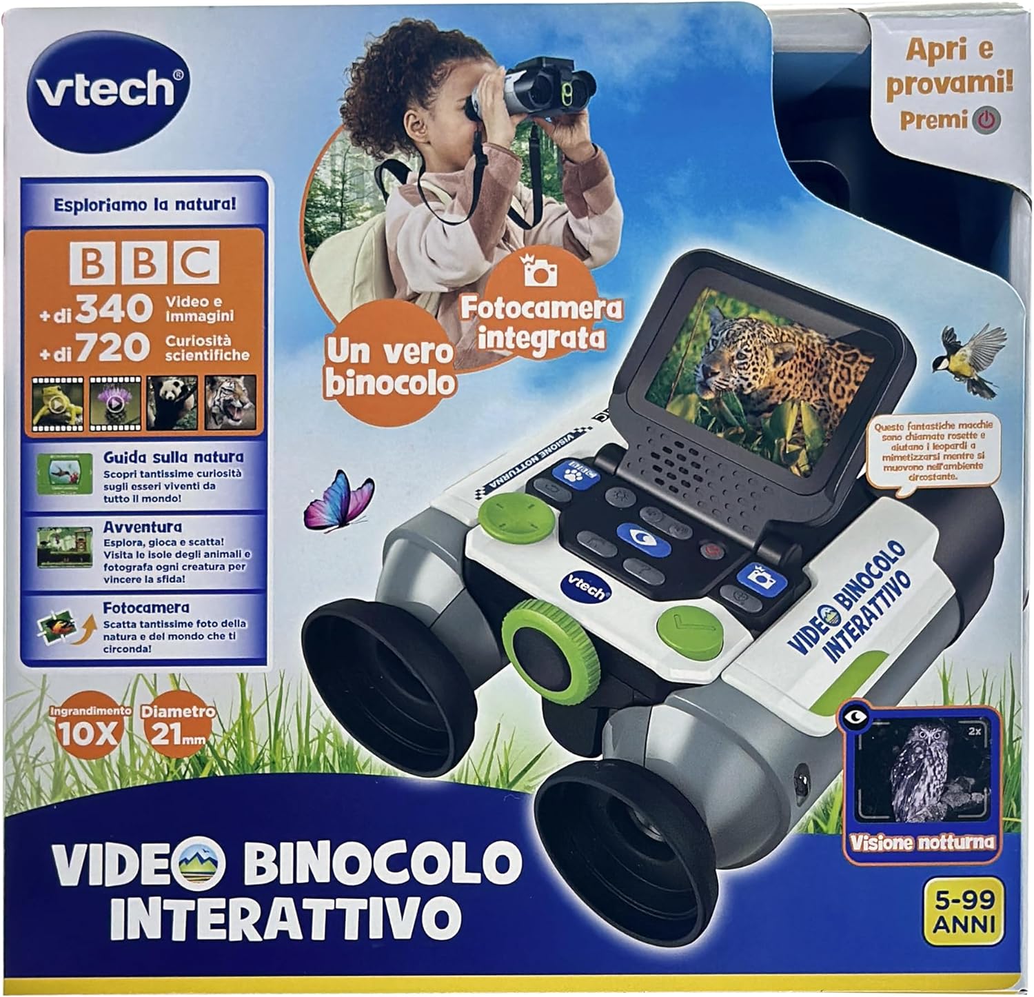 VTech Video Binocolo Interattivo Binocolo Digitale per Bambini con Schermo LCD