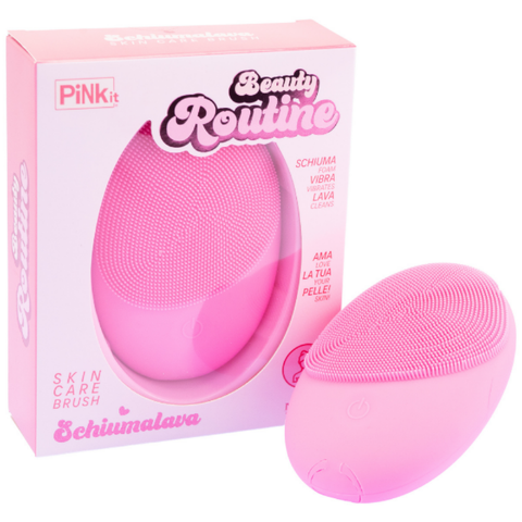 Beauty Routine Spazzola Viso Sonica  Schiuma e Lava SkinCare Brush Rosa