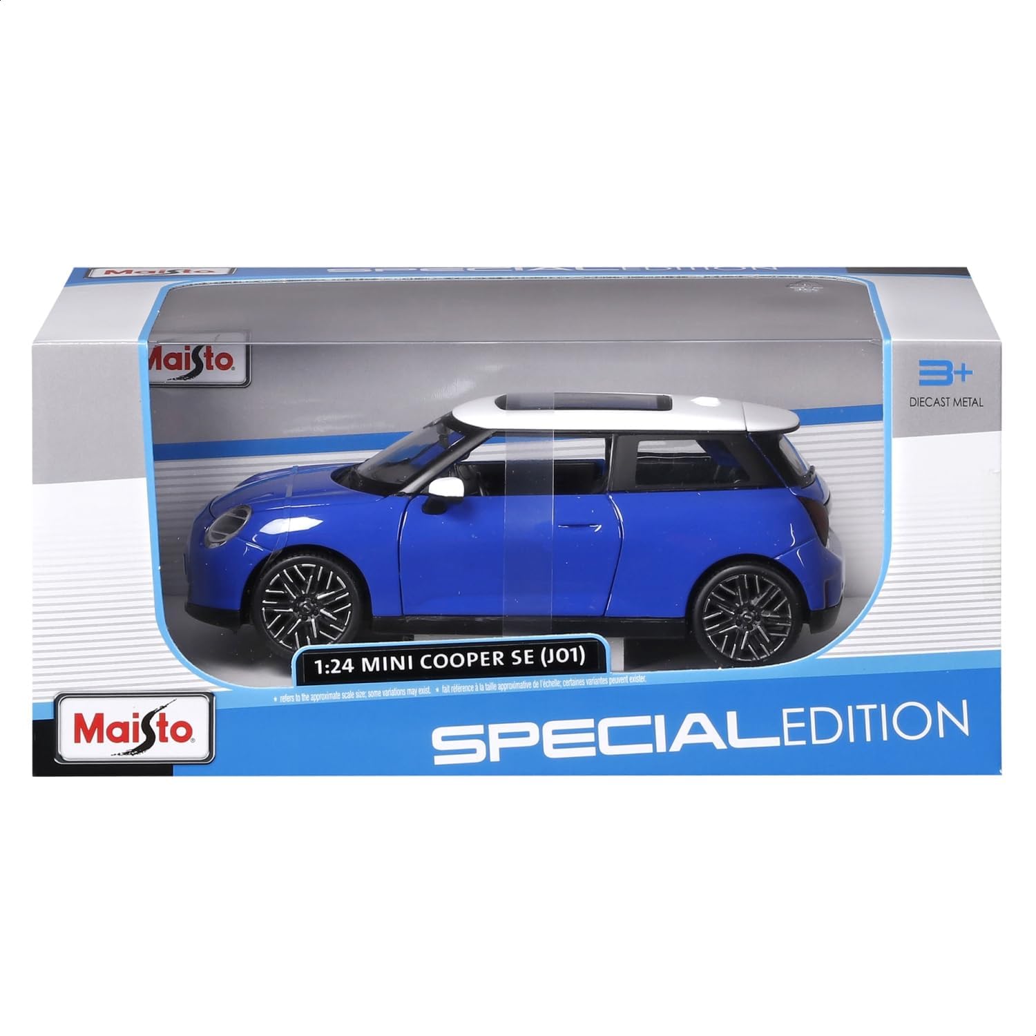 32926 2024 Bburago Maisto MINI Cooper SE 2024 J01 1:24 Blu Auto Diecast