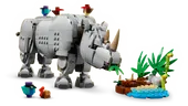 31171 LEGO Animali selvatici: maestoso rinoceronte con uccelli