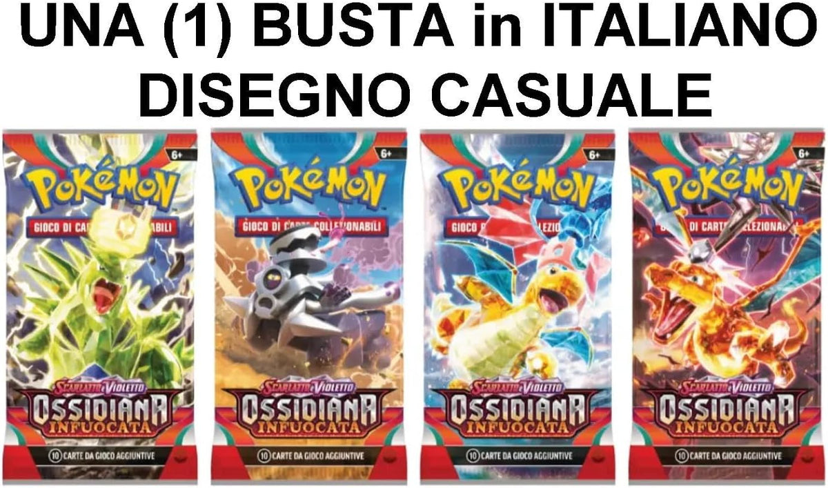 Pokémon Trading Card Game  Scarlatto e Violetto Ossidiana Infuocata 1 Busta 10ca