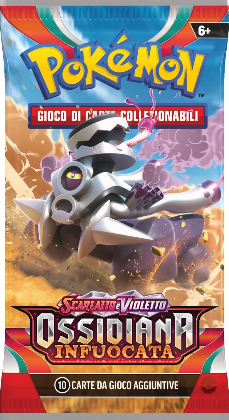 Pokémon Trading Card Game  Scarlatto e Violetto Ossidiana Infuocata 1 Busta 10ca