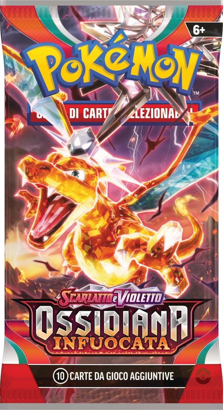 Pokémon Trading Card Game  Scarlatto e Violetto Ossidiana Infuocata 1 Busta 10ca