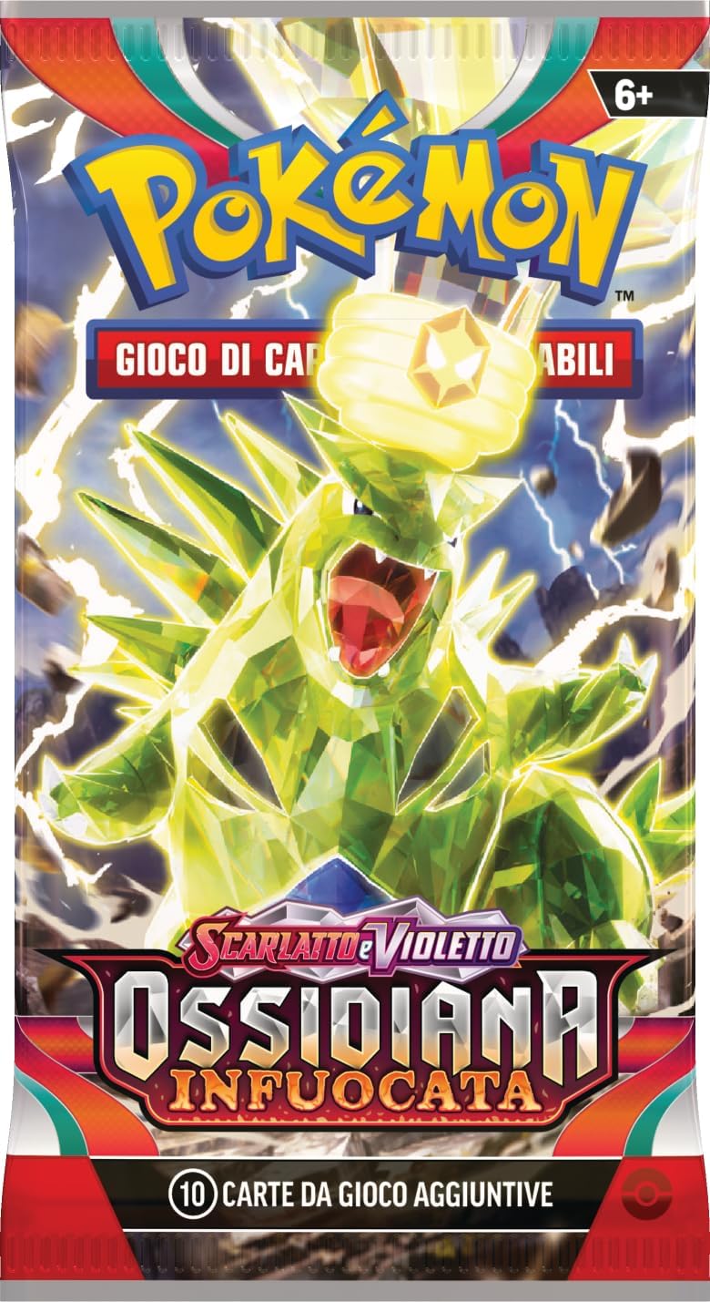 Pokémon Trading Card Game  Scarlatto e Violetto Ossidiana Infuocata 1 Busta 10ca