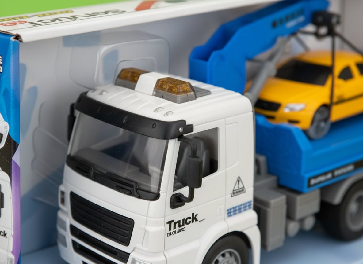 0344 ReelToys Service Truck  Camion a Frizione con Veicolo, Luci e Suoni