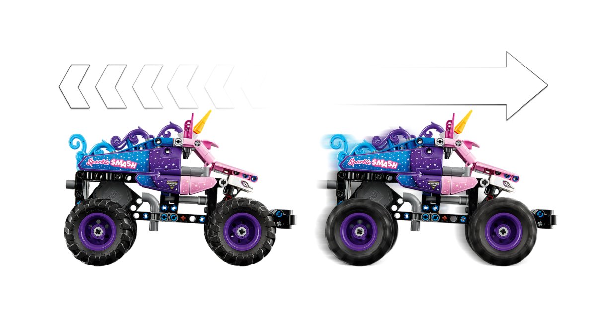 42220 LEGO Technic Monster Jam™ Sparkle Smash™ a retrocarica