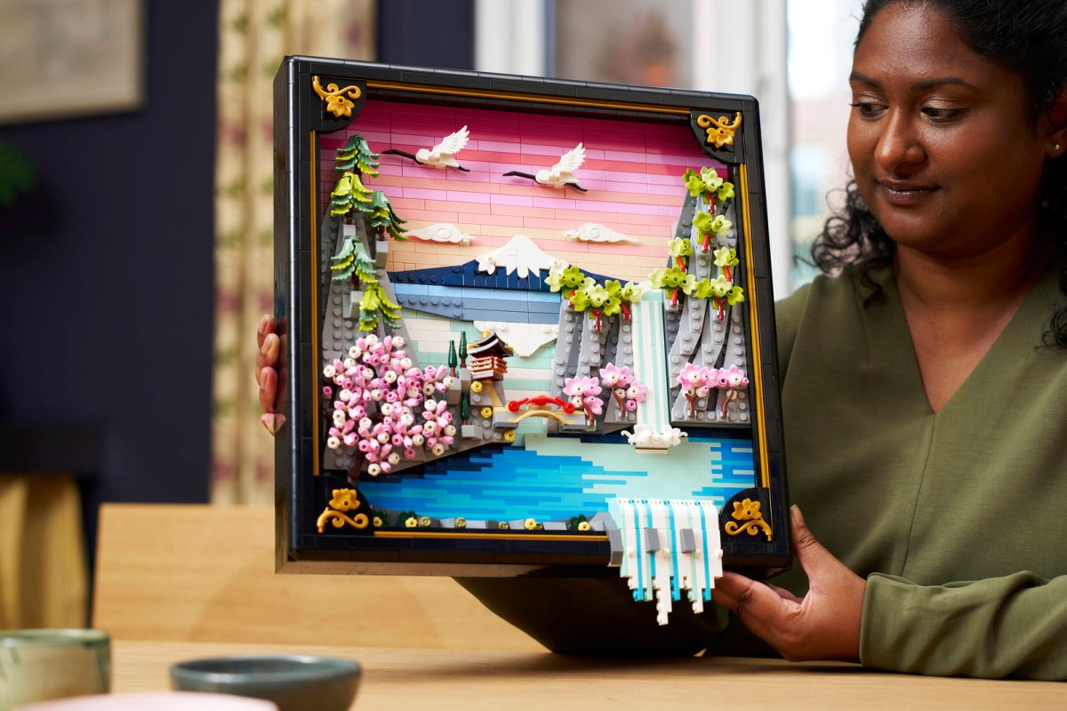 31218 ART Paesaggio giapponese con ciliegi fioriti