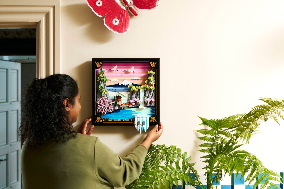 31218 ART Paesaggio giapponese con ciliegi fioriti