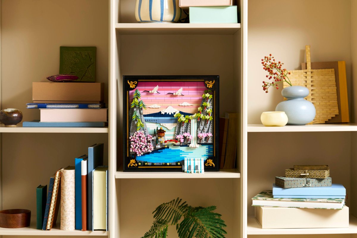 31218 ART Paesaggio giapponese con ciliegi fioriti