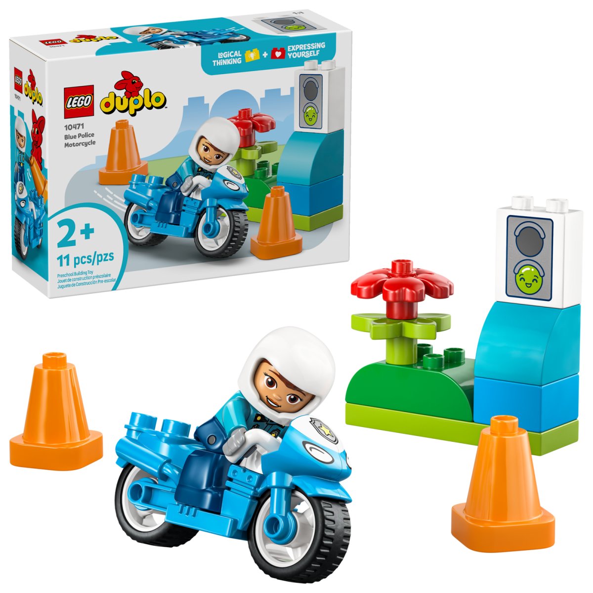 10471 LEGO DUPLO Town Motocicletta blu della Polizia