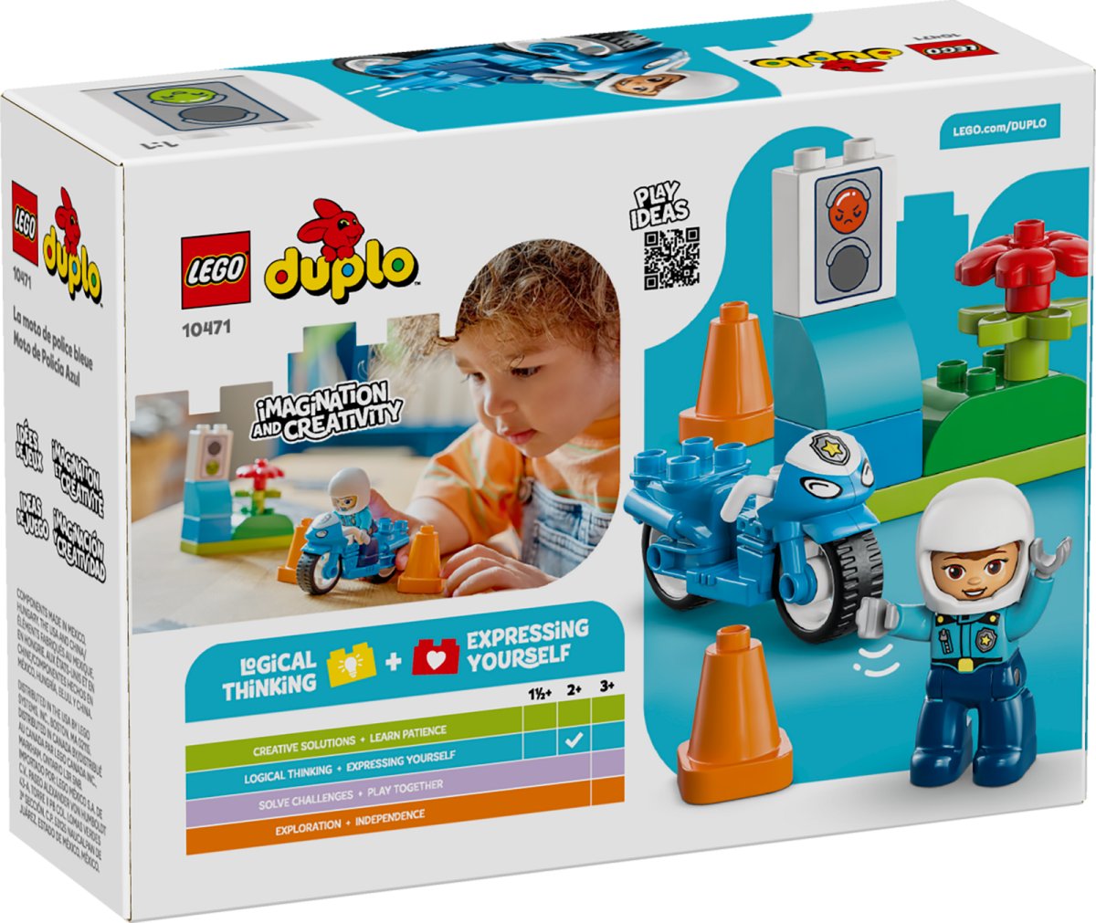 10471 LEGO DUPLO Town Motocicletta blu della Polizia