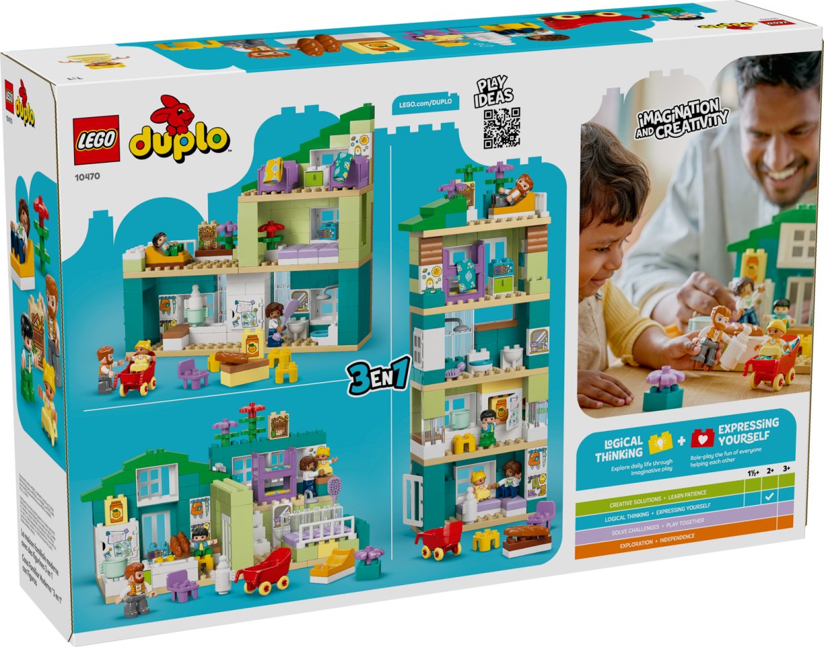 10470 LEGO DUPLO Town Casa familiare moderna 3 in 1 con personaggi