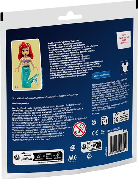 30720 LEGO Polybag Divertimento musicale il compleanno di  di Ariel e Flounder