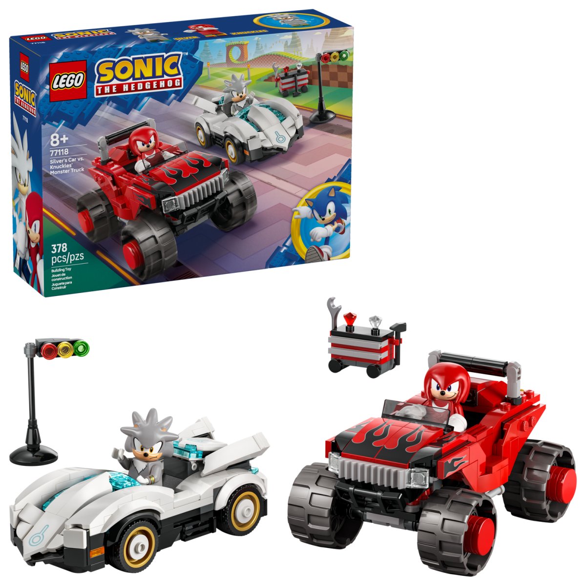 77118 LEGO Sonic Auto di Silver vs. Monster Truck di Knuckles