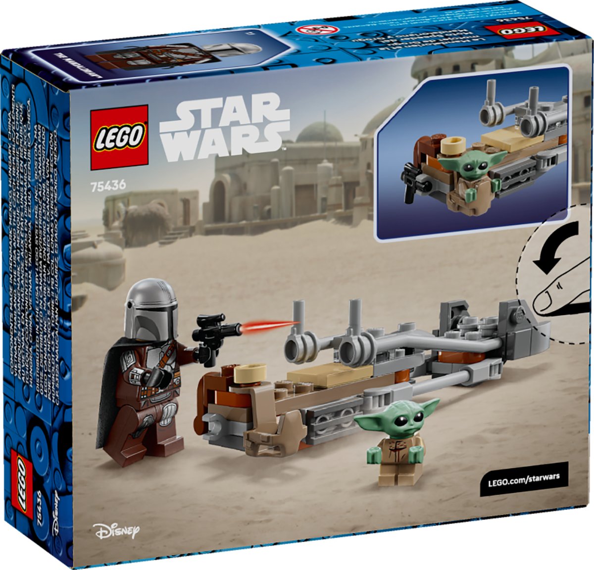 75436 LEGO Star Wars TM Speeder Bike™ del Mandaloriano e di Grogu