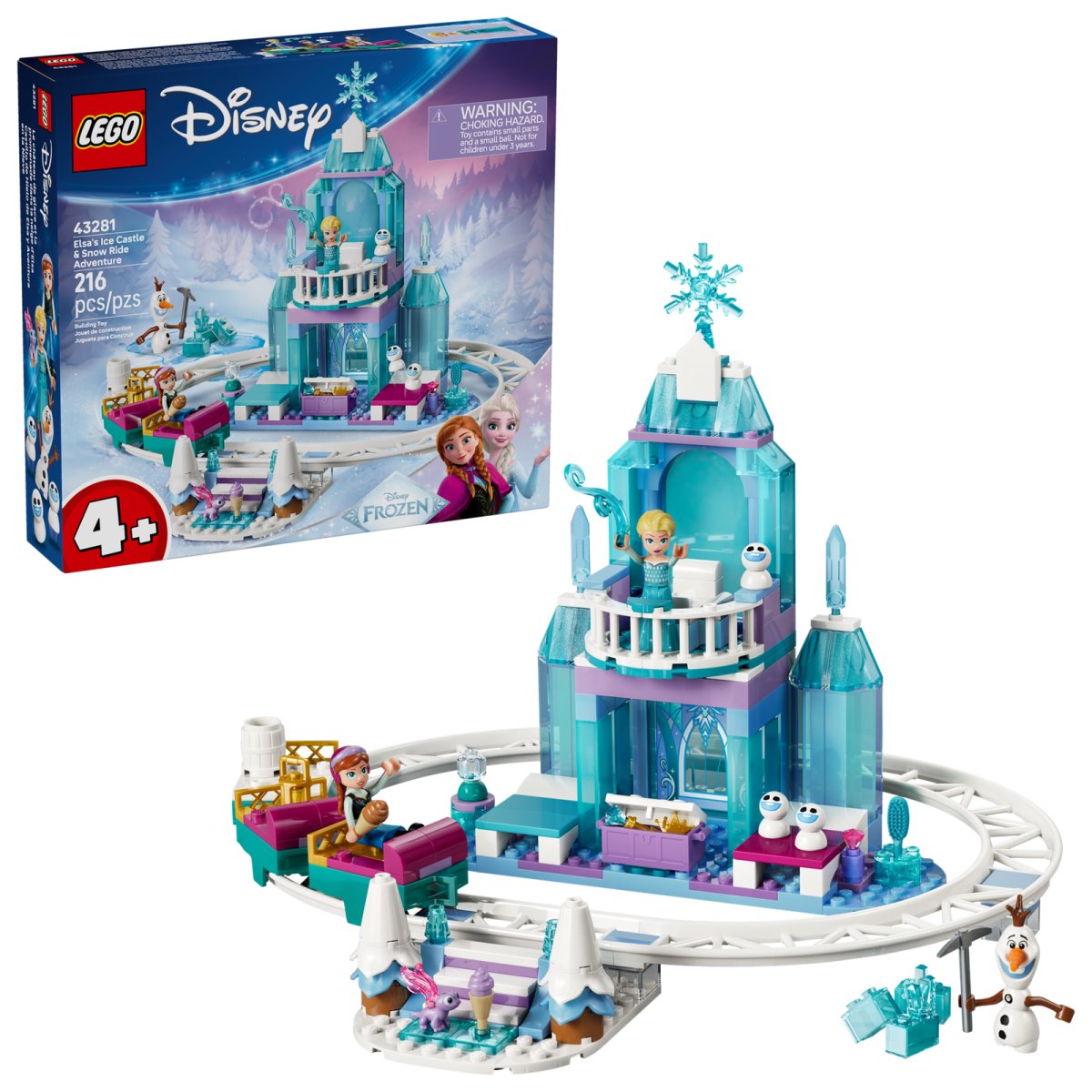 43281 LEGO Disney Princess Castello di ghiaccio di Elsa e avventura sulla neve