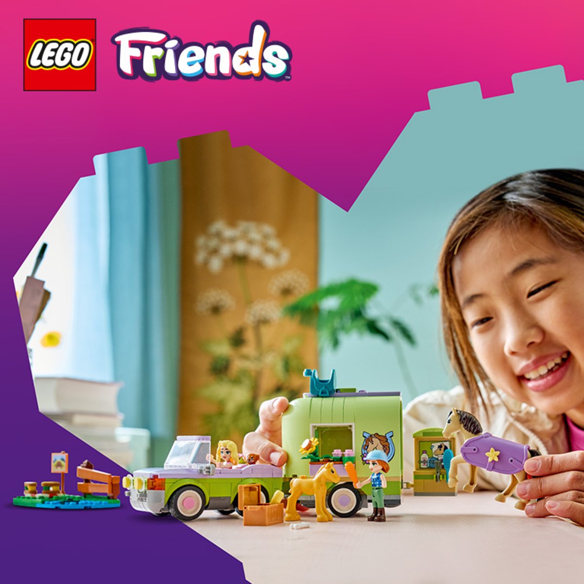 42695 LEGO Friends Rimorchio per cavallo e puledro