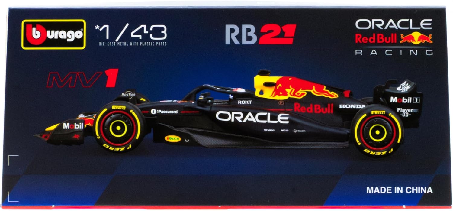 18-38234 Bburago F1 RedBull Racing RB21 2025 #1 Verstappen con casco1:43