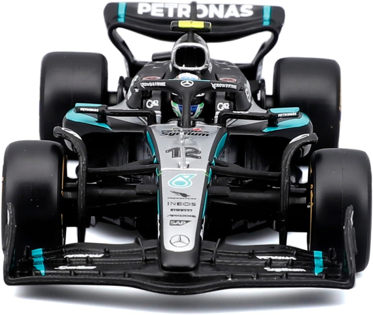 18-38228A Bburago F1 Mercedes-AMG W16 #12 Andrea Kimi Antonelli con casco 1:43