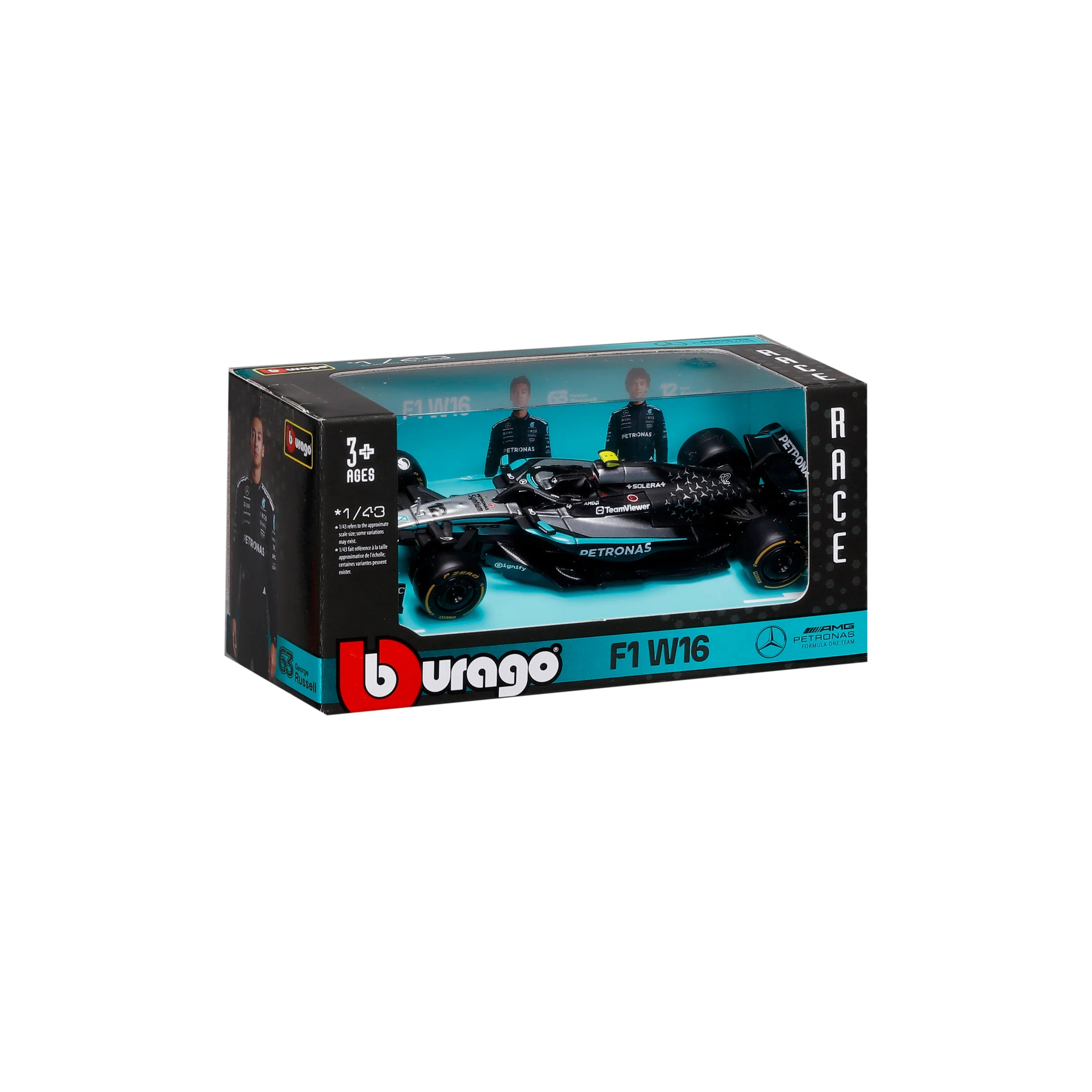 18-38176A Bburago F1 Mercedes-AMG W16 #12 Andrea Kimi Antonelli 2025 1:43