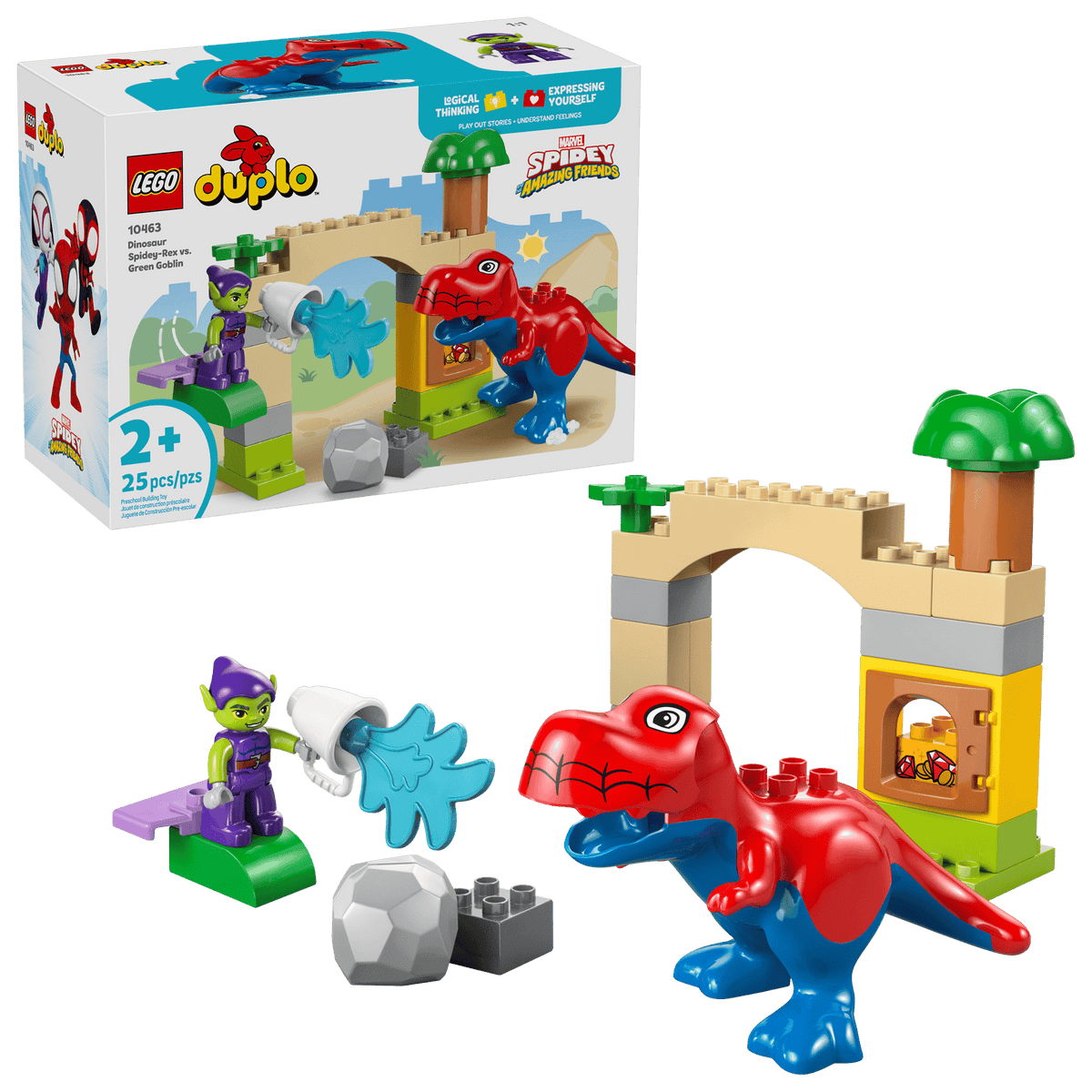 10463 Lego Duplo Dinosauro Spidey-Rex vs. Goblin
