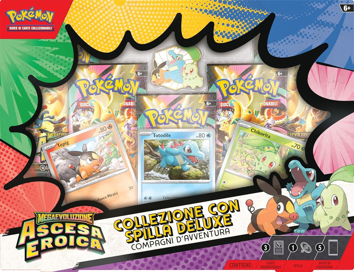 Pokemon  Collezione con spilla Deluxe Compagni d'avventura