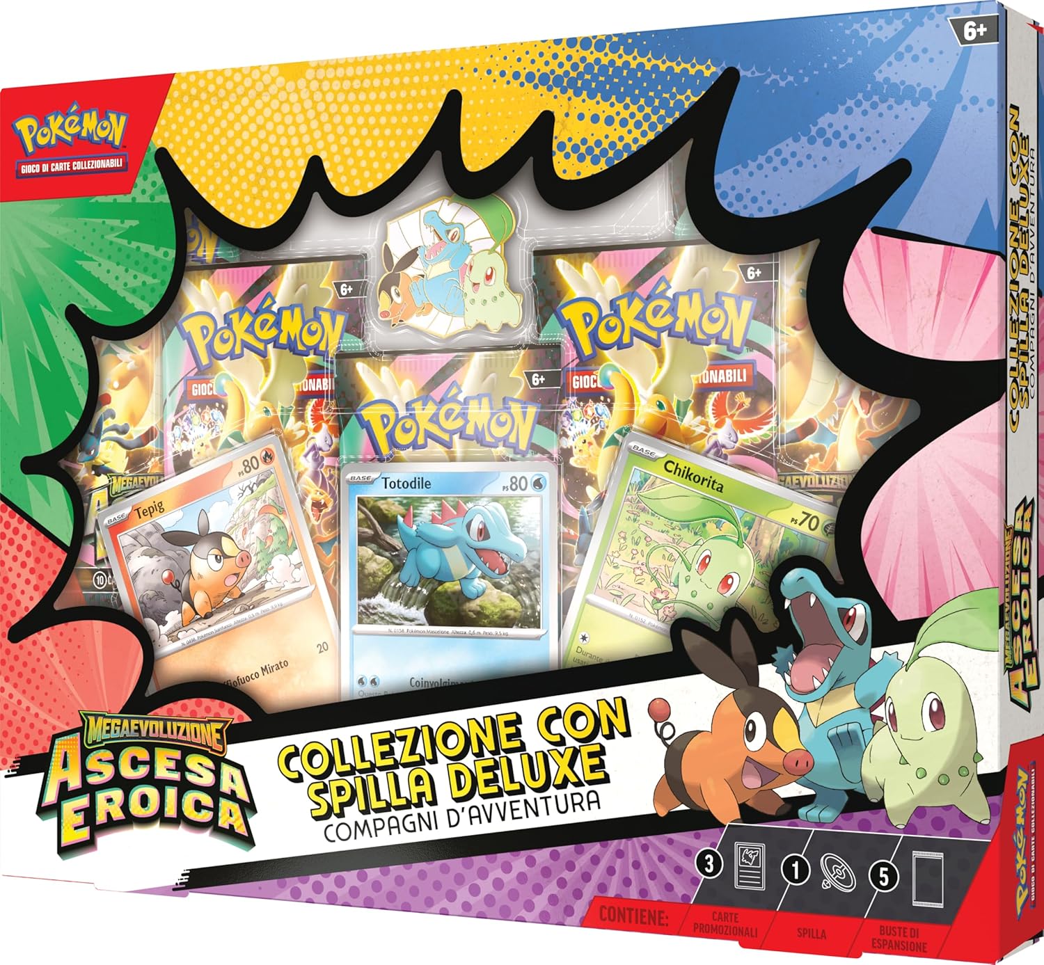 Pokemon  Collezione con spilla Deluxe Compagni d'avventura