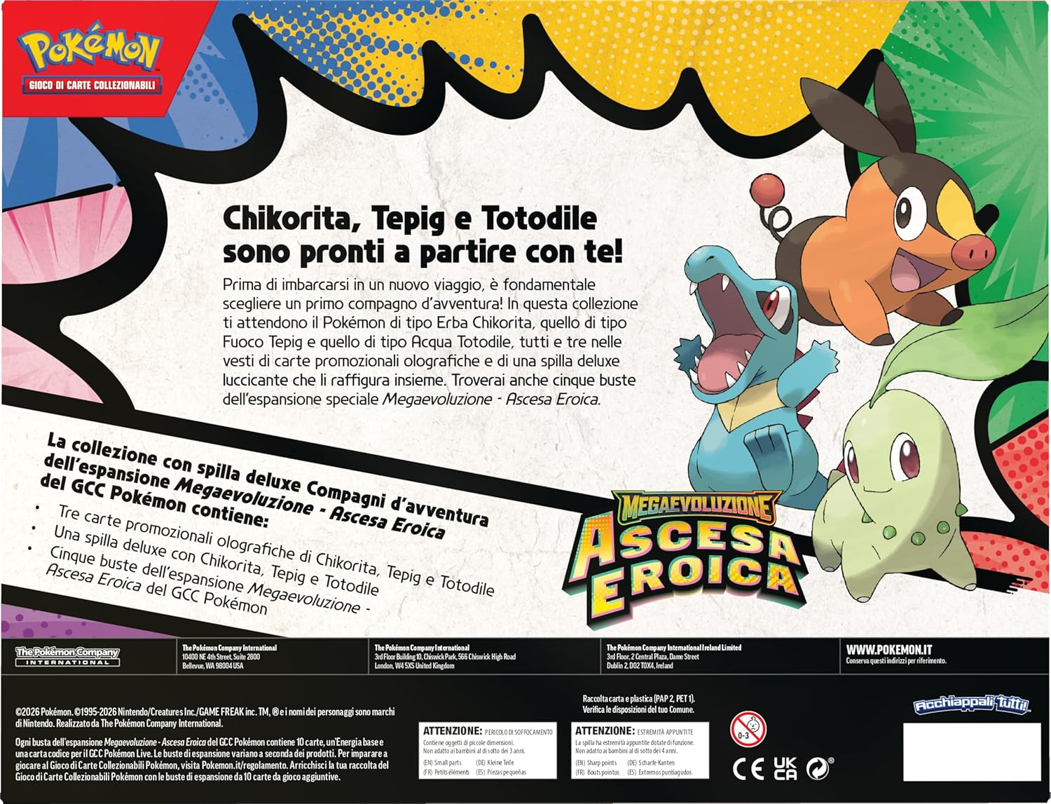 Pokemon  Collezione con spilla Deluxe Compagni d'avventura