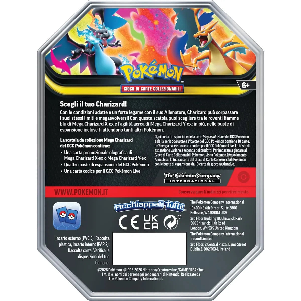 Pokemon Tin da Collezione Mega Charizard