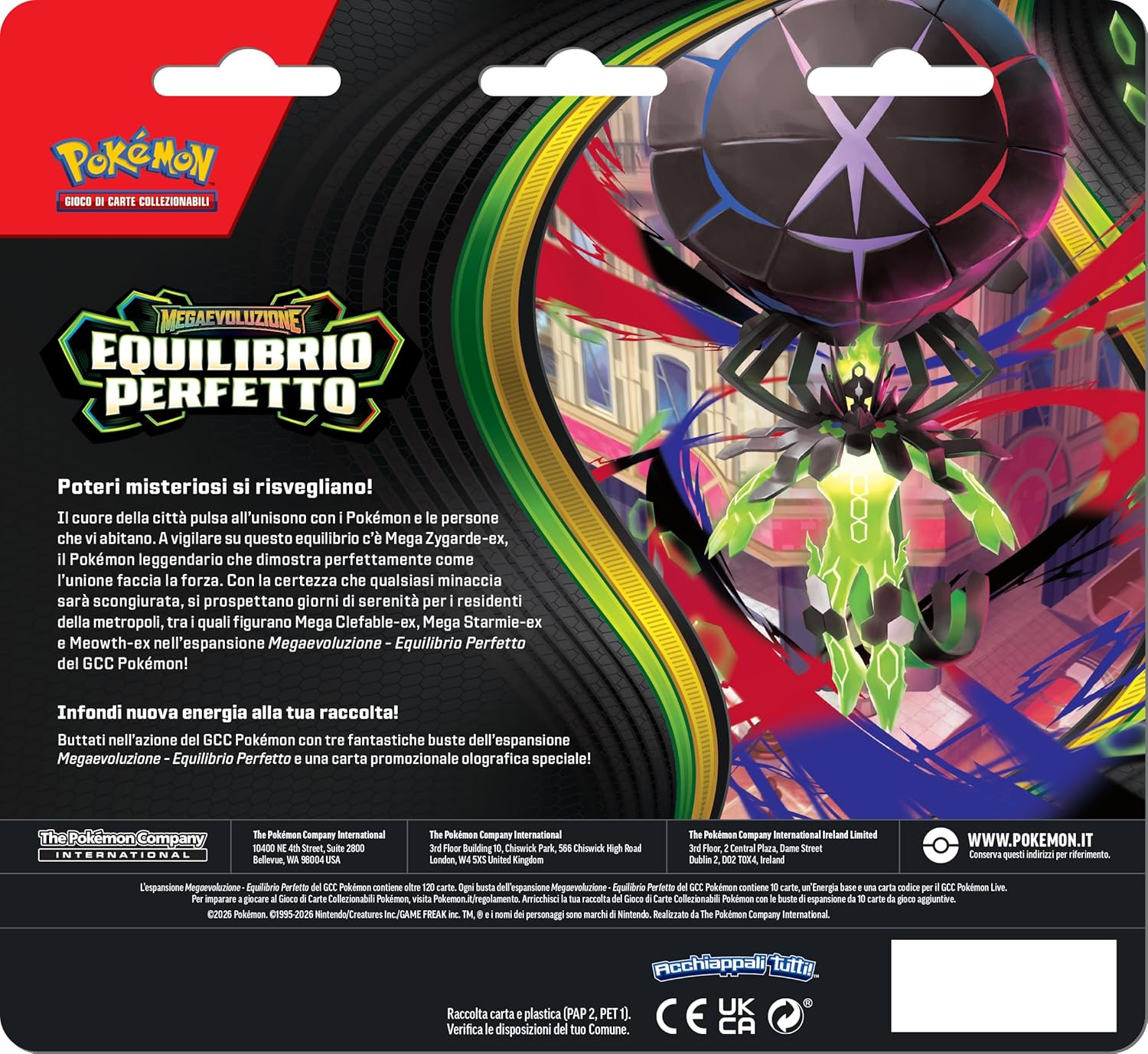 Pokemon M3 3 Pack Blister dell'espansione Megaevoluzione Equ. Per.