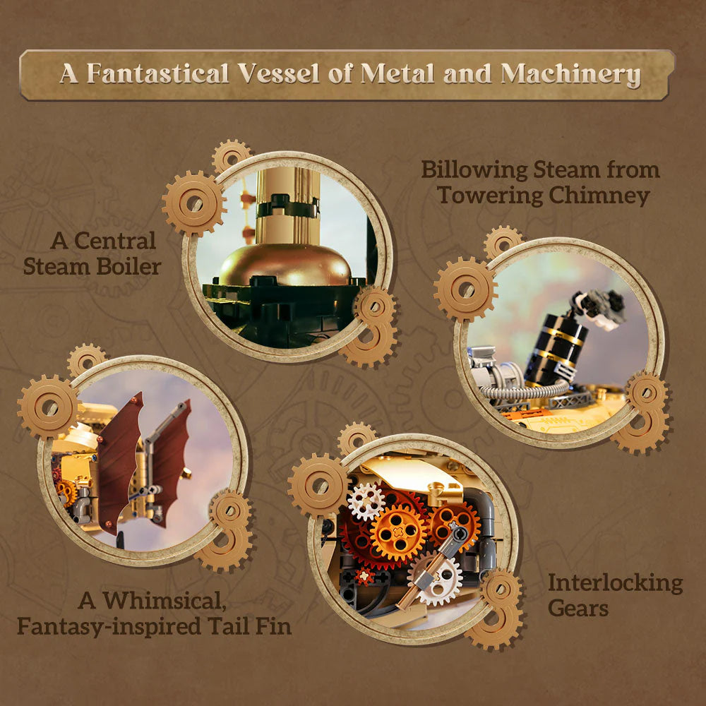 PANTASY set di mattoncini collezione SteamPunk : Steampunk Airship