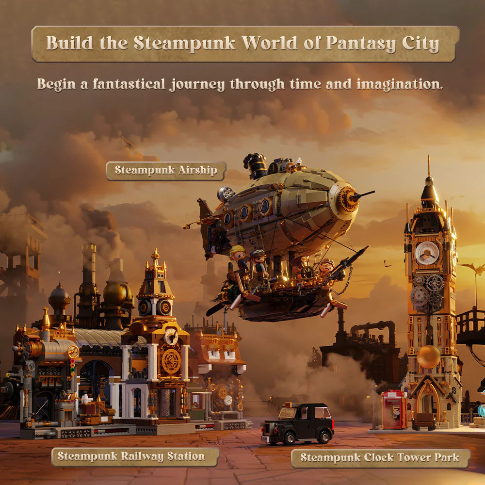 PANTASY set di mattoncini collezione SteamPunk : Steampunk Airship