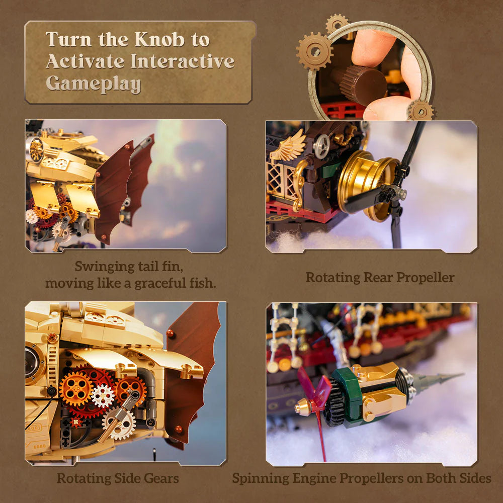 PANTASY set di mattoncini collezione SteamPunk : Steampunk Airship