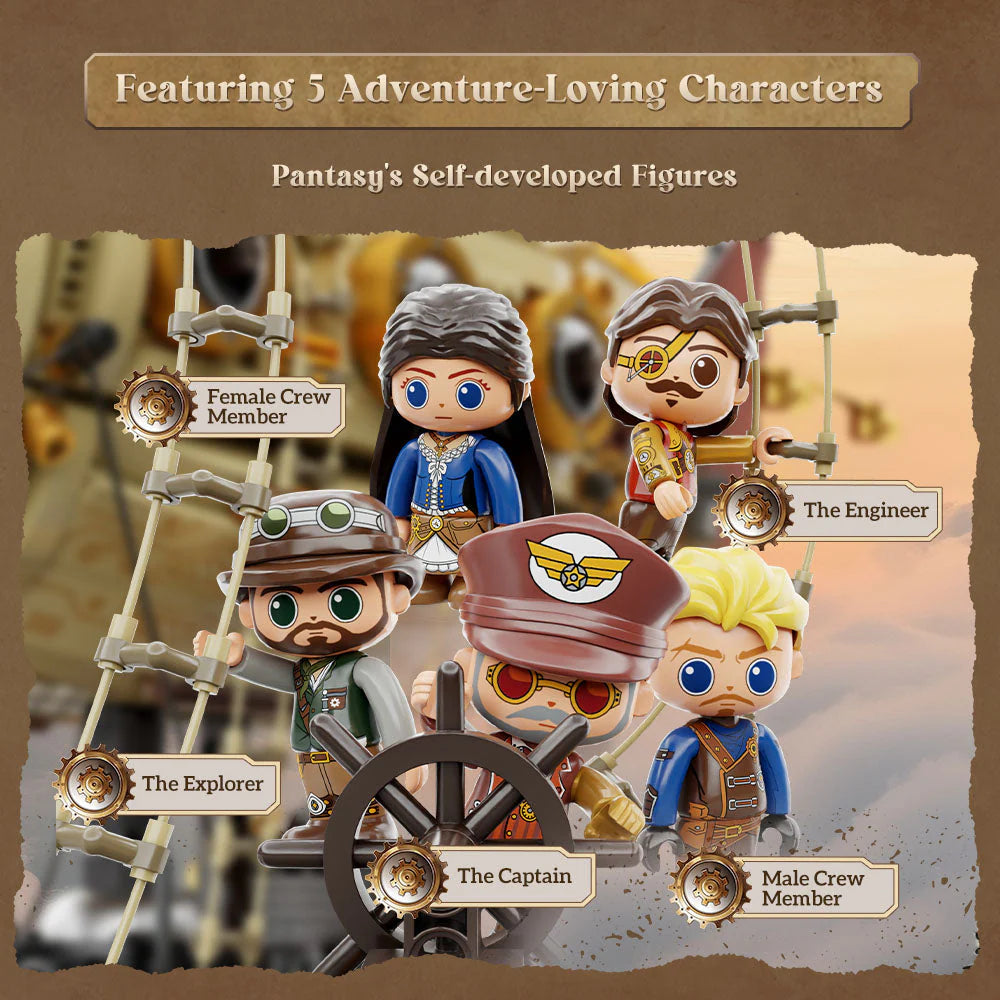 PANTASY set di mattoncini collezione SteamPunk : Steampunk Airship