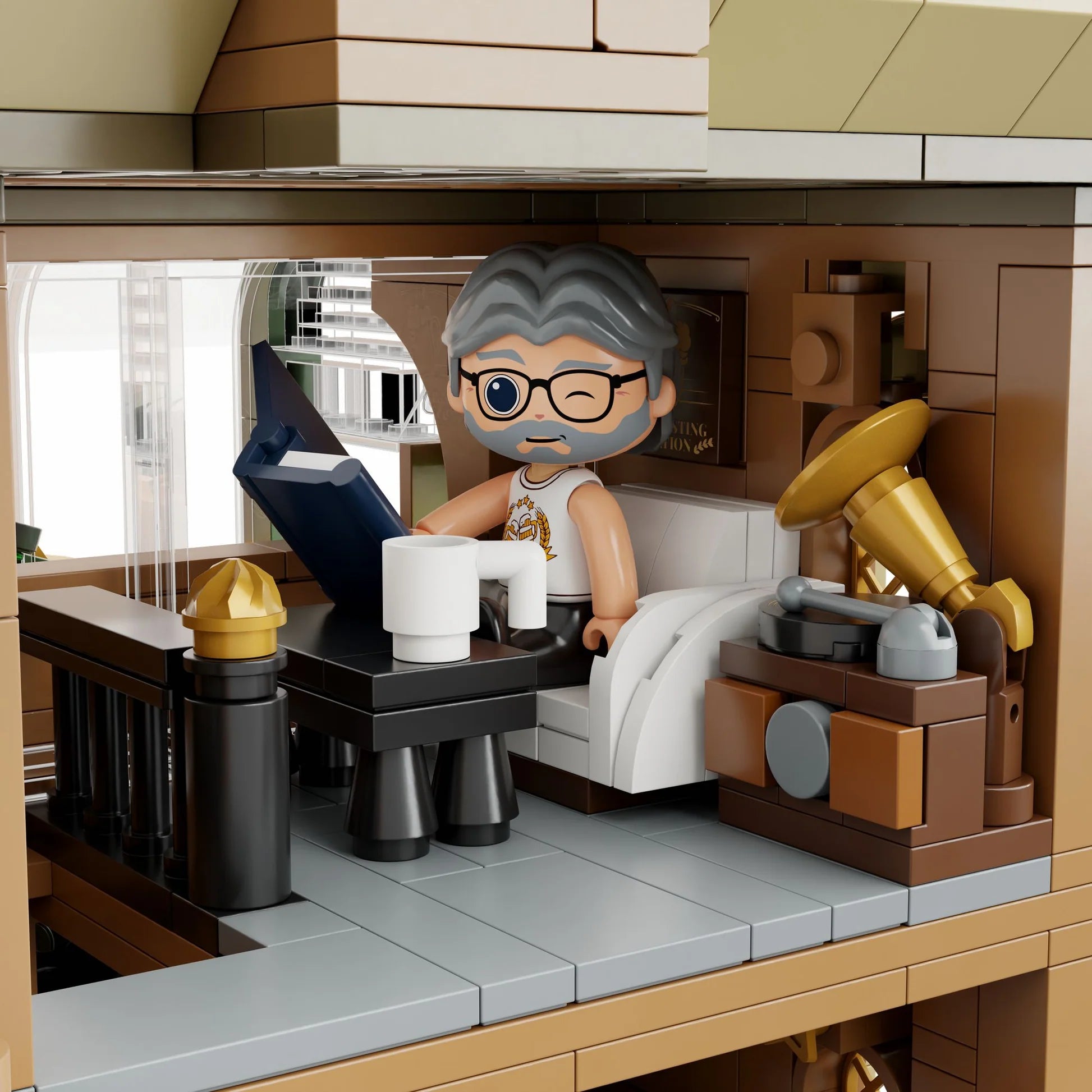 PANTASY set di mattoncini collezione Edifici Modulari : Il Birrificio