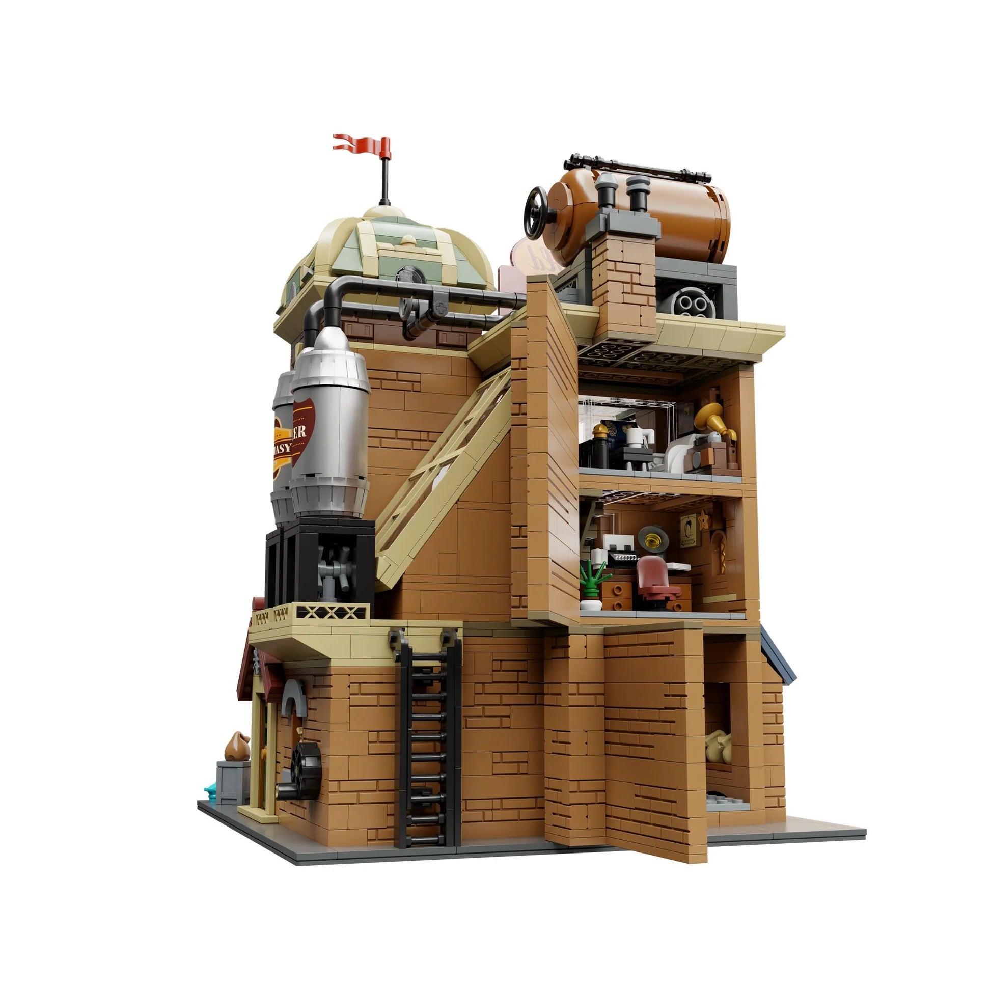 PANTASY set di mattoncini collezione Edifici Modulari : Il Birrificio
