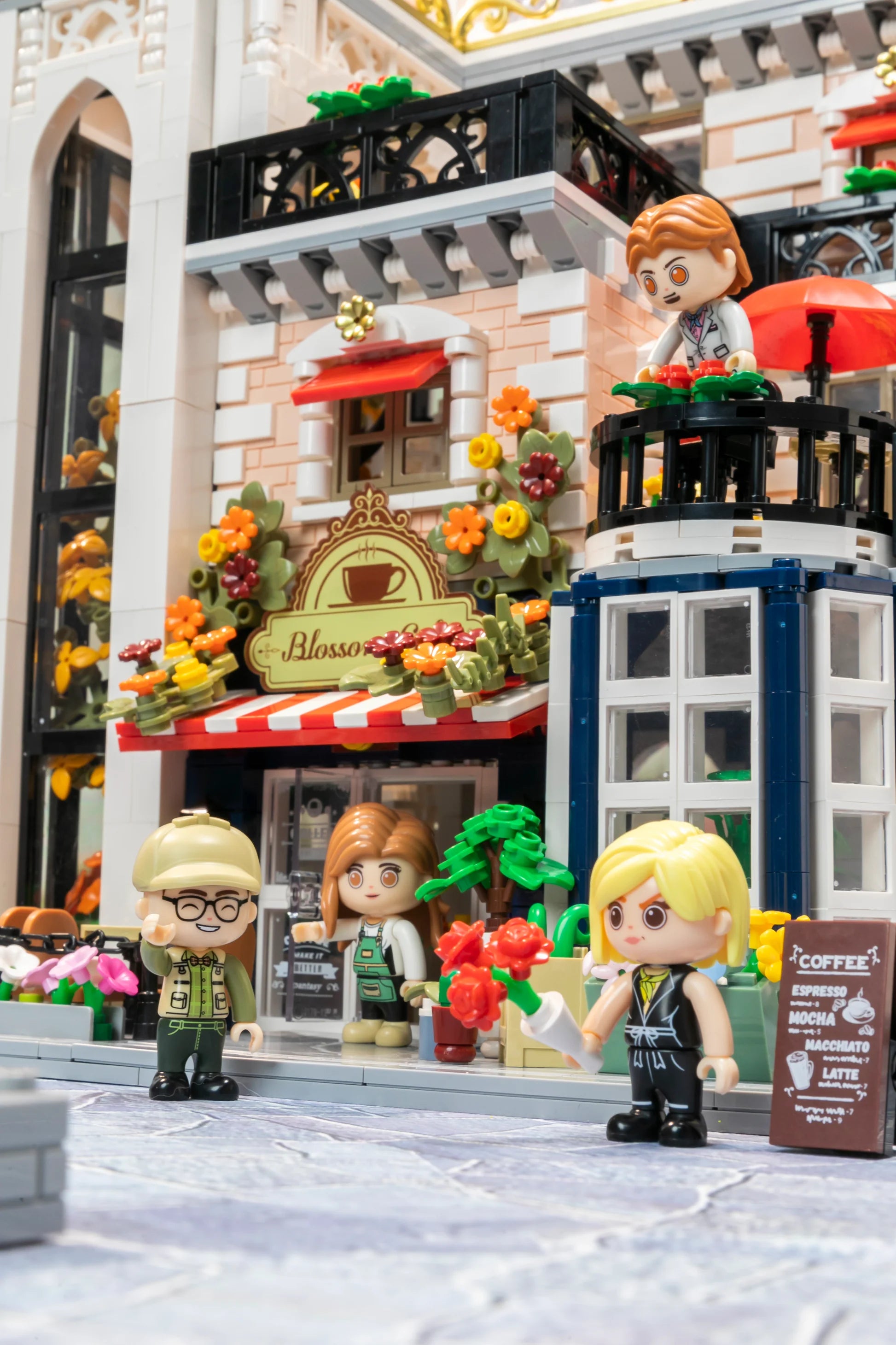 PANTASY set di mattoncini collezione Retrò: la Caffetteria con serra
