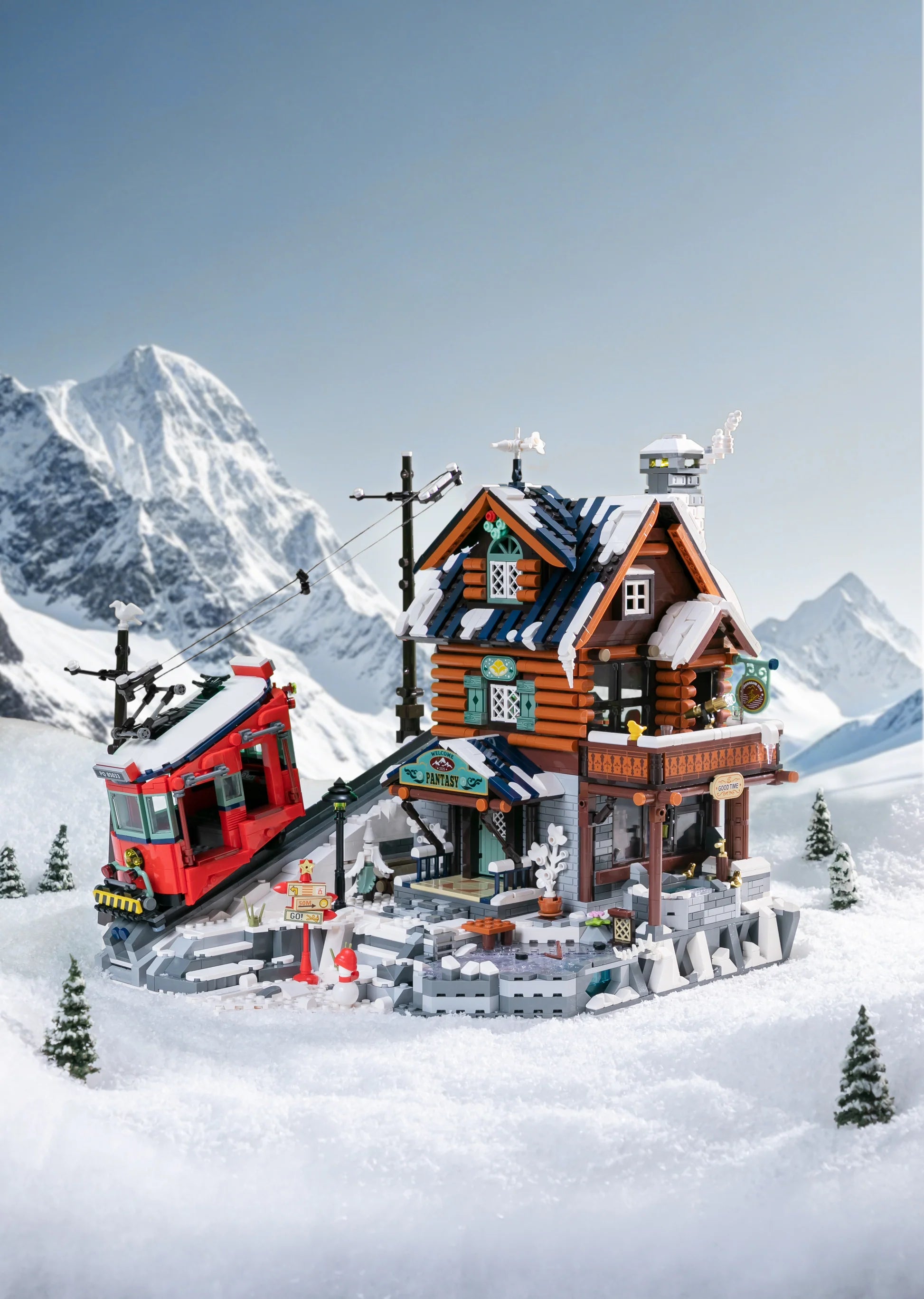 PANTASY set di mattoncini collezione Retrò: La Baita di Montagna