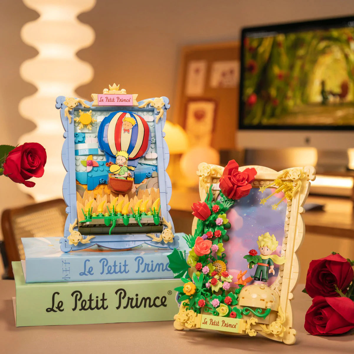 PANTASY set di mattoncini collezione il Piccolo Principe : La Rosa - Ritratto 3D