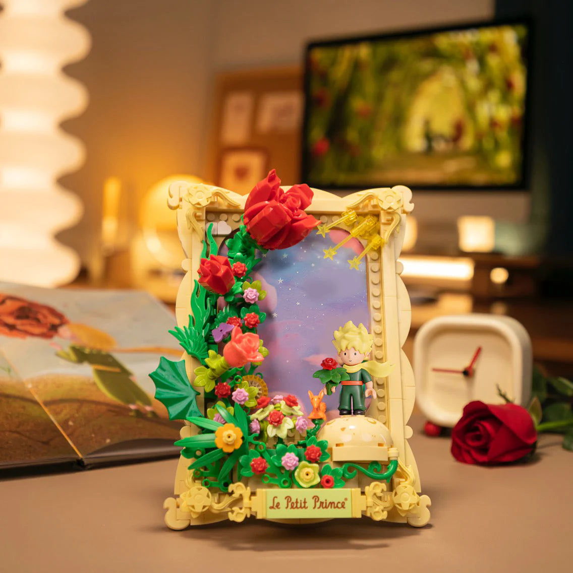 PANTASY set di mattoncini collezione il Piccolo Principe : La Rosa - Ritratto 3D