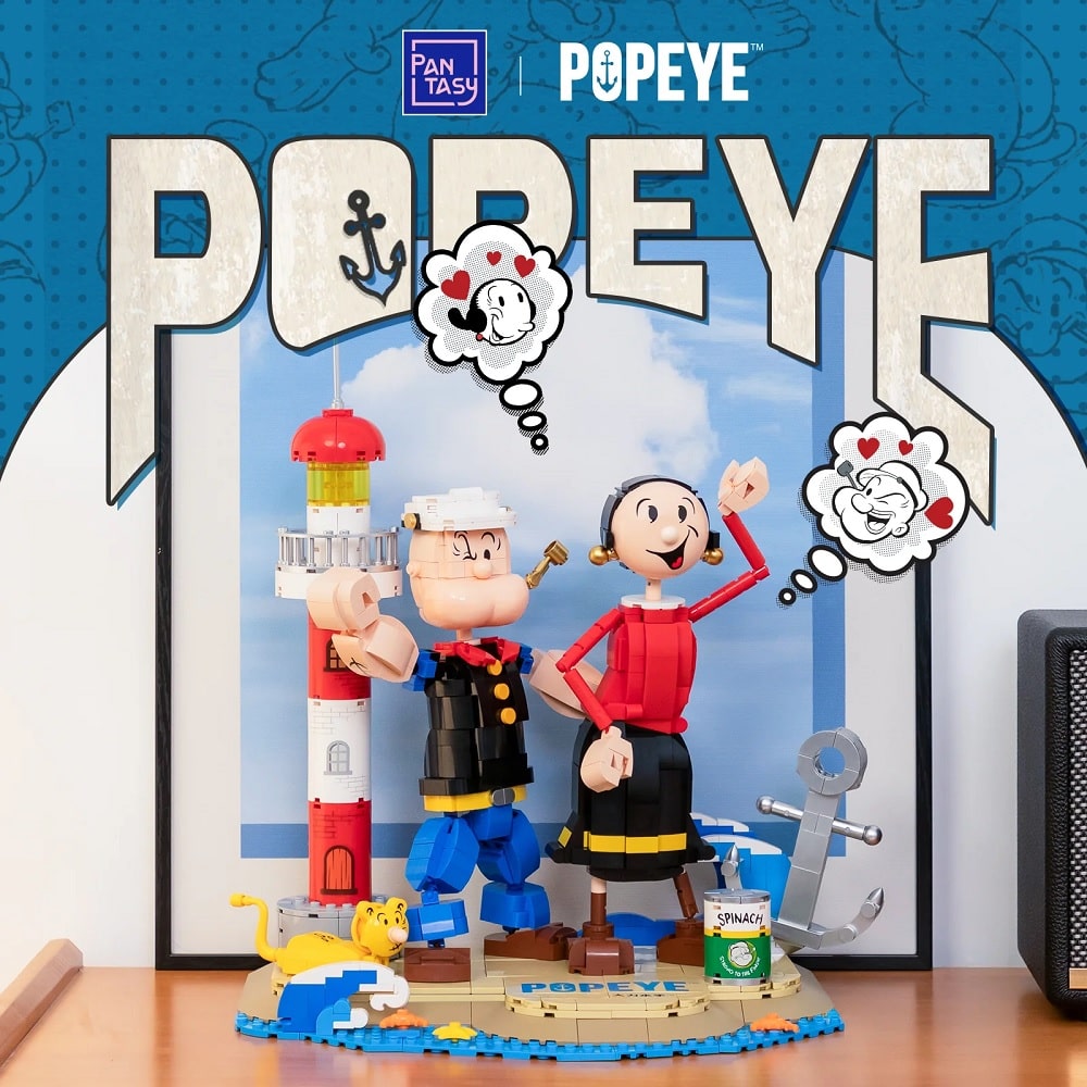 86401 PANTASY Braccio di Ferro e Olivia  set Costruzioni da Collezione con Faro