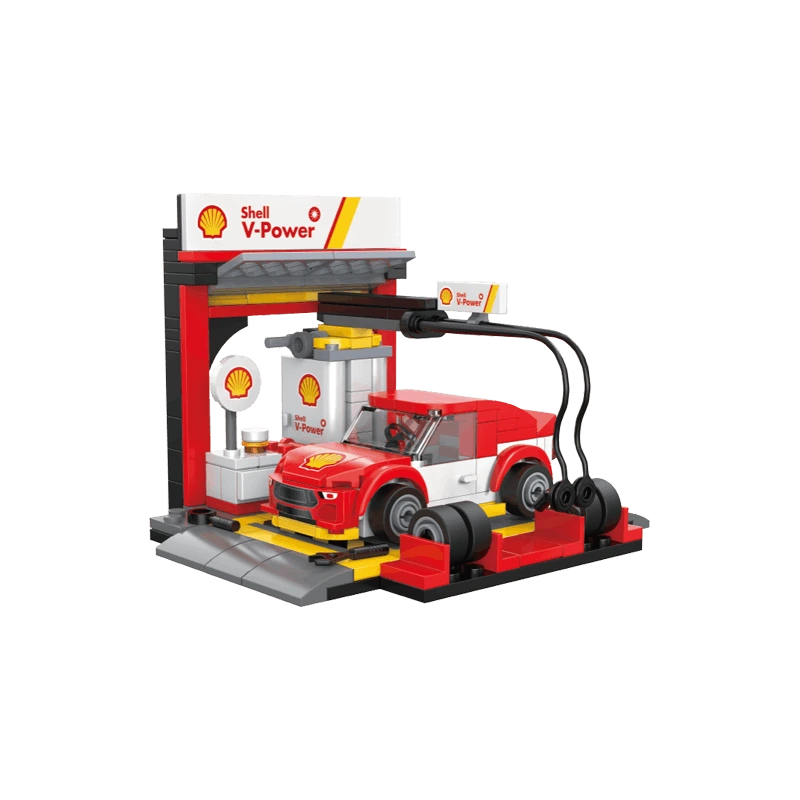 DBLC66035W Cada Shell Racing Team Pit Stop - Stazione Mattoncini - 237 Pezzi