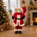 Orsetto Natalizio 70 cm con Vestito da Babbo Natale