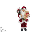 DY2628D-40 Babbo Natale 45 cm con Orsacchiotto  Decorazione Natalizia con Abito